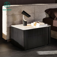 Personnalisé de haute qualité rétro rustique stratifié bois carré Table de chevet pour hôtel de luxe appartement chambre salon utilisation