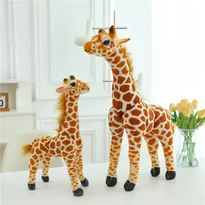 Vente en gros de jouets en peluche girafe simulation d'animal en peluche cadeau pour enfants