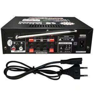 Amplificateur de puissance USB mini HIFI BT198B avec 2 entrées micro, amplificateur stéréo pour karaoké, écho, basses, enregistrement, utilisation à domicile, en voiture, radio FM - Product Image 2