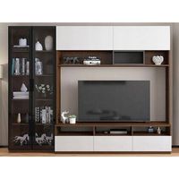 Meuble TV Mural en Bois Pas Cher Usine Kejia, Designs Modernes, Meuble TV pour Salon en Bois Massif