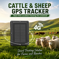 Rastreador GPS para Ganado, Dispositivo LBS Impermeable con 20000 mAh de Larga Duración, 4G Magnético GSM GPRS IP67 AGPS GPS Solar para Caballos