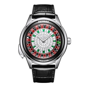 Original design gambling mechanical watch high-end business men's watch fully diamond-encrusted exquisite <b>wristwatch</b> gamblin - Product Image 6