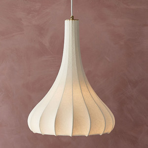 Lámpara colgante moderna, redonda, blanca, con bombilla LED E27, forma alienígena, fácil instalación, para sala de estar, dormitorio, restaurante - Product Image 2