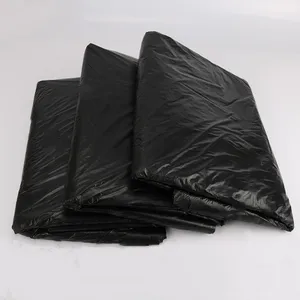 O lixo preto grande personalizado ensaca o saco do lixo do contratante com a cópia do logotipo sacos industriais biodegradáveis do lixo