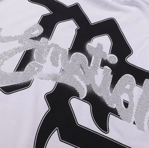 T-Shirt di Alta Qualità in Cotone 100% Pesante, Maglietta da Uomo con Stampa Grafica 'Mixed Emotions', Abbigliamento Streetwear Oversize - Product Image 5