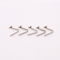 Clip à ressort double bouton-poussoir en forme de V de 3 mm, nickelé, en acier inoxydable, avec goupille de verrouillage pour tube, capacité de charge de 10 lb, pour poteau de tente