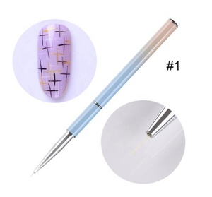 Yihuale-Herramienta de pincel para manicura, pluma de Gel para tallado y fototerapia, delineador gradiente de barra de Metal, pluma para <span class=keywords><strong>uñas</strong></span> con flores, <span class=keywords><strong>2021</strong></span> - Product Image 3