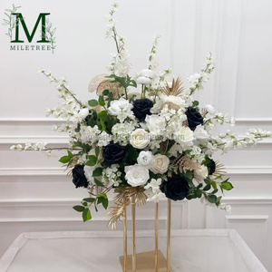 Top classement personnalisé taille <span class=keywords><strong>et</strong></span> couleur blanc <span class=keywords><strong>noir</strong></span> mélangé fleur boule pièce maîtresse pour la décoration <span class=keywords><strong>de</strong></span> <span class=keywords><strong>Table</strong></span> <span class=keywords><strong>de</strong></span> mariage - Product Image 1