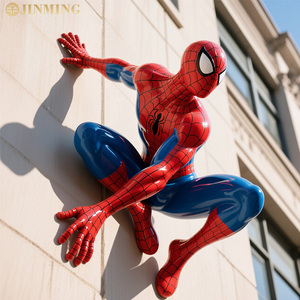 Eine lebensgroße Glasfaser statue des berühmten Superhelden-Filmcharakters Spider-<span class=keywords><strong>Man</strong></span> in Harz wird zum Verkauf angeboten - Product Image 5