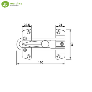 Security Lock Zinc Alloy Different Finished Gold Black Bronze Door Guard - Product Image 3