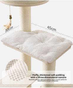 Solid Wood Eco-Friendly 4-Level Sisal <strong>Cat</strong> Tree Condo <strong>Scratching</strong> <strong>Post</strong> Multifunctional <strong>Cat</strong> <strong>Bed</strong> Space-Saving for Large <strong>Cats</strong> Small - Product Image 5