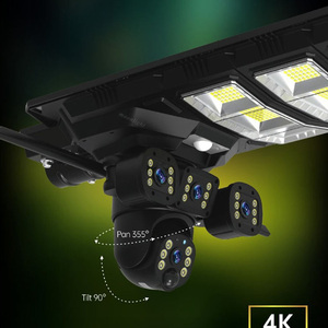 ไฟถนนอัจฉริยะ 450W พร้อมกล้องวงจรปิดสามจอ ควบคุมผ่าน 4G/WIFI ใช้พลังงานแสงอาทิตย์ ให้แสงสว่าง LED ความคมชัดสูง - Product Image 5