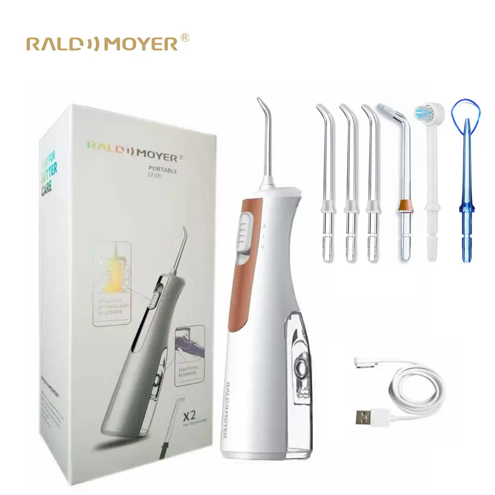 Irrigador oral elétrico portátil sem fio para viagens, irrigador oral portátil grande e recarregável para casa, tanque grande, dental, OEM