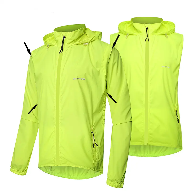 Anti UV Waterproof Hood Detachable Sleeve Upper Plus Size Men'S Jackets For Men And Women