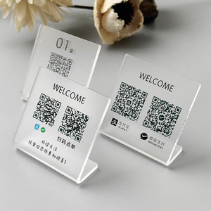 Porta-Códigos QR Acrílicos Personalizados en Forma de L con Acabado Esmerilado para <span class=keywords><strong>Venmo</strong></span>, Instagram, Facebook, PayPal, para Tiendas, Restaurantes y Hoteles - Product Image 3
