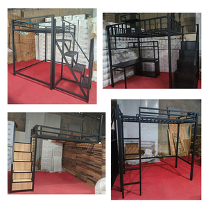 Modern Minimalist Wrought Iron Frame <strong>Bed</strong> Queen <strong>Bunk</strong> <strong>Bed</strong> for Adults with Storage Twin <strong>Bed</strong> Loft - Product Image 6