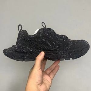 Baskets Chunky Noires Scintillantes à Strass pour Femmes – Chaussures Décontractées Respirantes à Plateforme pour Fêtes et Usage Quotidien - Product Image 6