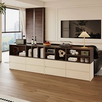 Armoire de rangement commerciale moderne et minimaliste en contreplaqué, réglable en hauteur, avec tiroirs verrouillables, multifonctionnelle pour l'école, la maison et le bureau