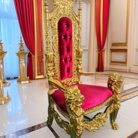 Trônes modernes blancs style Roi et Reine, faits à la main, pour la location de mariages, salons, villas, événements, banquets et ateliers