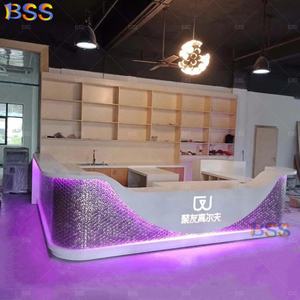 بوفيه فندقي أفكار تصميم على شكل حرف L صالة مطعم تجارية عصرية فريدة من نوعها - Product Image 5