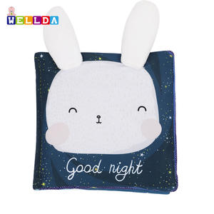 Juguetes de Peluche de Alta Calidad para Bebés Recién <span class=keywords><strong>Nacidos</strong></span>, Libro de Tela Arrugada con Diseño de Conejito 3D, Conjuntos de Animales - Product Image 1