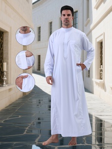 Robes Burqa pour Hommes 88% Polyester Légères Séchage Rapide & Antistatiques Col Montant Élégant Coupe Confortable - Product Image 2
