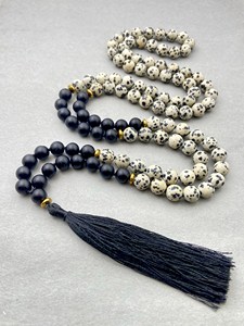 Collier de prière islamique en quartz clair, 108 perles nouées, avec pompon, pour la protection, la méditation et la prière. - Product Image 4