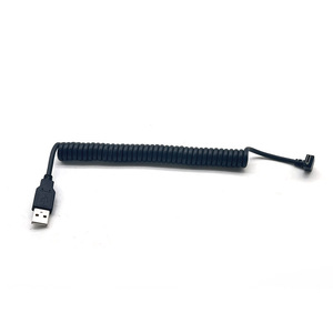 สายชาร์จ USB แบบสปริง Type C หัวงอ 90 องศา สำหรับรถยนต์ สายต่อแบบยืดหยุ่น - Product Image 5
