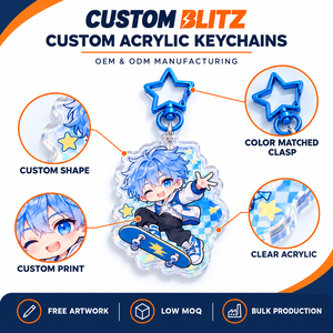 Porte-clés personnalisés en acrylique transparent avec personnage d'anime, découpés sur mesure, OEM ODM - Product Image 4