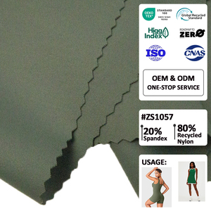 Recycling 4 Way Stretch Double Knit Jersey Nylon Yoga Dyed Breathable Spandex Sportswear Leggings For Recycled