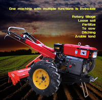 Tracteur diesel robuste de 8 à 32 CV avec transmission par engrenages, motoculteur 2 roues motrices pour usage agricole, équipement agricole multifonctionnel