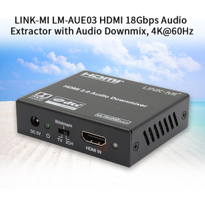 Extractor de <span class=keywords><strong>Audio</strong></span> HDMI LINK-MI 4K60Hz 18Gbps con Soporte para Downmix de <span class=keywords><strong>Audio</strong></span>, <span class=keywords><strong>Audio</strong></span> Óptico o Analógico L/R y Transmisión CEC - Product Image 3