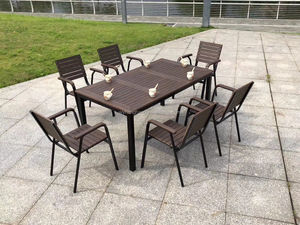 कास्ट एल्यूमीनियम Patio फर्नीचर सेट बिस्ट्रो कुर्सी बेंच - Product Image 5