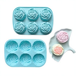Molde de Silicona para Pastel con Forma de Rosa, 6 Cavidades, Libre de BPA, Fácil de Desmoldar, Apto para Horno - Product Image 3