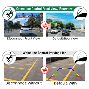 Hongrui thông minh AHD 1080p vàng ba cắt xe hỗ trợ đảo chiều Fisheye ống kính góc rộng với tầm nhìn ban đêm cho xe ô tô - Product Image 4