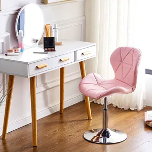 Hot-Sale Moderne Nordic Hoge Kwaliteit Aan Te Passen Hoogte Pu Make Up Home Office Woonkamer Eetkamer Vrije Tijd Koffiestoel