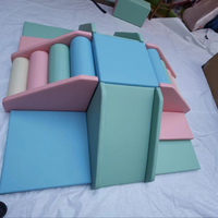 Pirámide de Espuma Blanca para Jugar, con Tobogán, Equipo de Juego Interior para Niños Pequeños, para Guarderías, Centros Comerciales, Fiestas Infantiles, Alquiler para Eventos