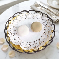Napperons en papier dentelle ronds blancs jetables pour la décoration de gâteaux et de plats
