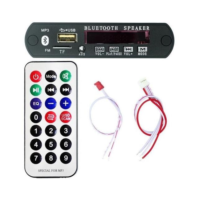 12V For BT MP3 Decoding Board Module W/ SD Card Slot / USB / FM / Remote Decoding Board Module M011