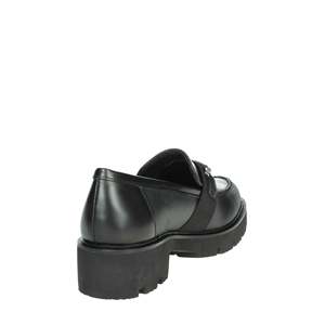 Mocassins en cuir noir pour femme Cinzia Soft, chaussures à semelle épaisse, à enfiler - Product Image 2