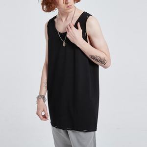 Gilet oversize sans manches personnalisé avec logo imprimé, style streetwear, pour le sport et la course, coupe ample, col délavé, en coton 230g, écologique, vierge - Product Image 5