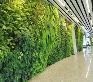 Telhas de grama artificial, para paredes de grama artificial de alta qualidade para decoração de jardim, parede verde, venda quente