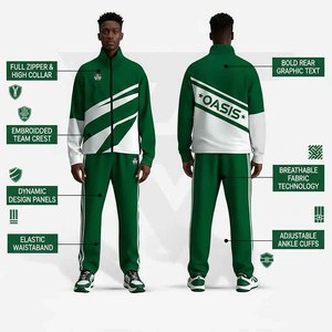 Tuta Sportiva Invernale 2 Pezzi con Zip Intera Abbigliamento Casual Caldo da Corsa e Jogging per Uomo e <span class=keywords><strong>Donna</strong></span> - Product Image 3