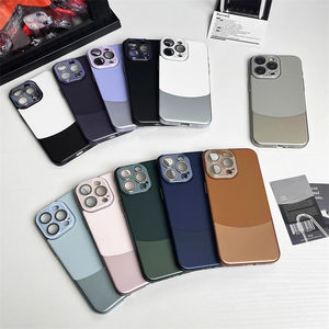 Étui de téléphone de protection de lentille <span class=keywords><strong>en</strong></span> <span class=keywords><strong>verre</strong></span> <span class=keywords><strong>en</strong></span> cuir de luxe pour <span class=keywords><strong>iPhone</strong></span> 16 15 14 13 12 <span class=keywords><strong>11</strong></span> Pro Max PC Back Mobile Cover Funda <span class=keywords><strong>Coque</strong></span> Shell - Product Image 6