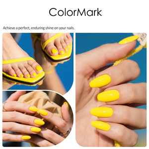 Vernis à ongles gel UV <span class=keywords><strong>jaune</strong></span> néon brillant brillant à tremper Style français pour une utilisation en salon certifié - Product Image 6