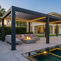 Toit Rétractable Ajustable, Installation Facile, Cadre en Aluminium, Télécommande, Livraison Rapide, Pergola Motorisée en Aluminium