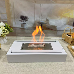 <span class=keywords><strong>Cheminée</strong></span> à alcool portable, mini-poêle décoratif d'intérieur, chauffage de table à feu véritable, foyer <span class=keywords><strong>bioéthanol</strong></span> à flamme réelle - Product Image 1