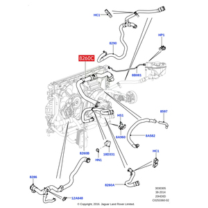 Lr032347 lr094509 bj328260i lr028236 ऊपरी शीतलक रेडिएटर होज लैंड रोवर रेंज रोवर वेक फ्रीलैंडर 2 - Product Image 2