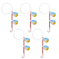 Lot de 5 leurres de pêche, montages Spinnerbait pour brochet, lames de spinner, accessoires pour harnais de spinner crawler, émerillons, perles et hameçons de pêche