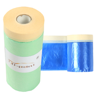 Film de masquage plastique protecteur pour peinture, pré-encollé, 0,45x20m, 0,55x20m, 1,1x25m, 2,7x25m ou sur mesure (OEM/ODM), vente en gros 2026